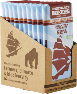 Chocolate Makers Bio Tres Hombres donkere melk 52% koffie + cacaonibs