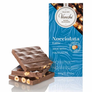 Venchi - Melk reep met hazelnoten, zonder toegevoegde suiker