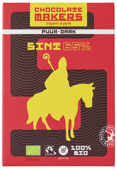 Chocolate Makers Bio Sint Letter Puur 65%