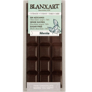 Blanxart - 74% Dark Chocolate with Stevia (Suikervrij)