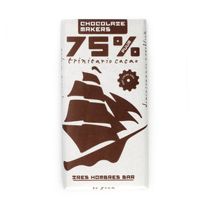 Chocolate Makers - Tres Hombres met Gebrande Cacao Nibs 75%