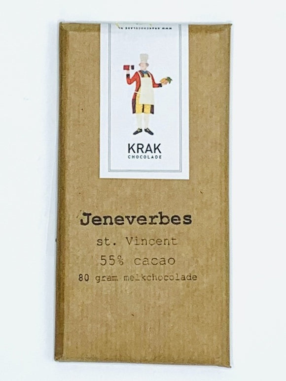 Krak Chocolade - St. Vincent met Jeneverbes 55%