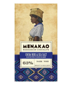 Menakao Cocoa Nibs and Sea Salt 63%