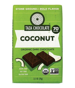 Taza Bars - Coconut  Dark 70%
