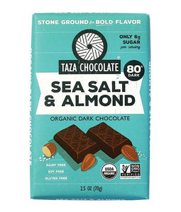 Taza Bars - Sea Salt & Almonds 80% Dark